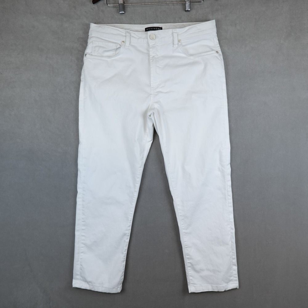 Monfrere Jeans Men 36x27 Pants Brando Blanc Straight Stretch Japan Denim USA